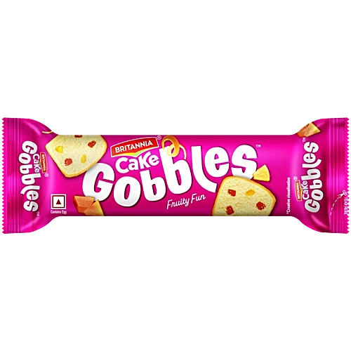 Britannia Cake Gobbles Fruity Fun 100g