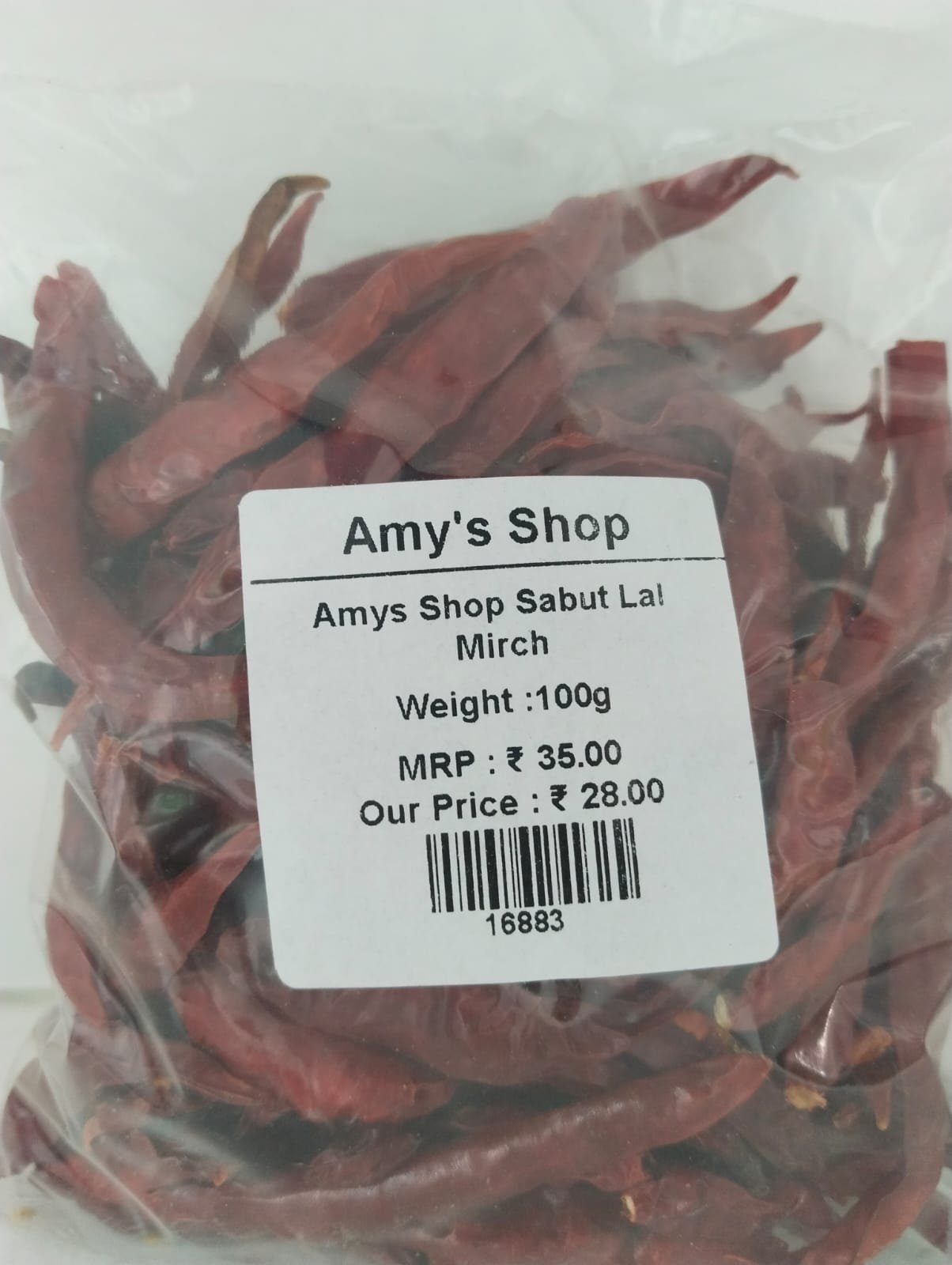 Amys Shop Sabut Lal Mirch 100g