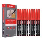 Luxor Multi-Utility Marker (Red) 10Pcs